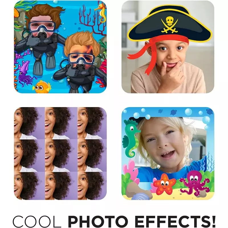 PlayZoom-Snapcam-Appareil photo numérique vert pour enfants, vidéo, n'aime 2X, cadeau pour filles et garçons, enfants de 4 à 12 ans