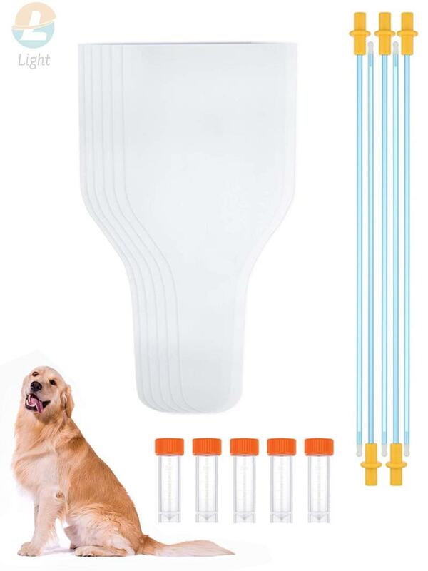 15Pcs Artificial Insemination Dog Breeding Kit Disposable Canine Artificial Insemination Cones Dog Semen Collection Bag 