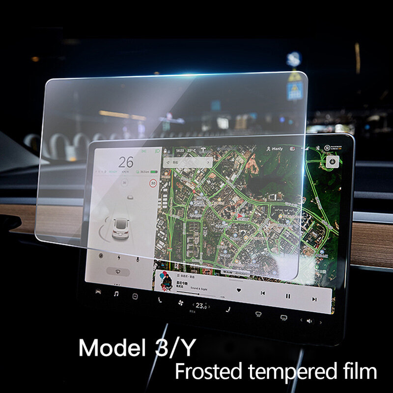 Center Control Screen Glass Film Tempered Glass Model 3 Y Touchscreen Screen Protector Film Car Accessories