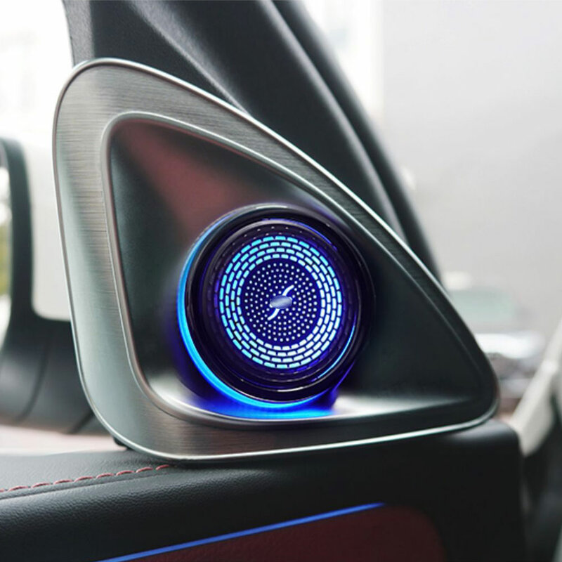 Tweeter giratorio 4D de 64 colores para Mercedes Benz C GLC E s-class W205 W213 W222 X253 W177, reajuste de bocina de altavoz de coche, luminoso LED RGB