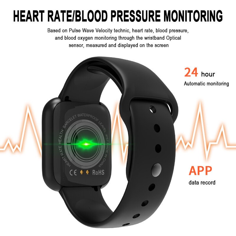 Y68 inteligentny zegarek mężczyźni kobiety wodoodporny Smartwatch Fitness z nadajnikiem sportowe na rękę zegarki cyfrowe dla Android IOS Relojes Para Mujer Reloj