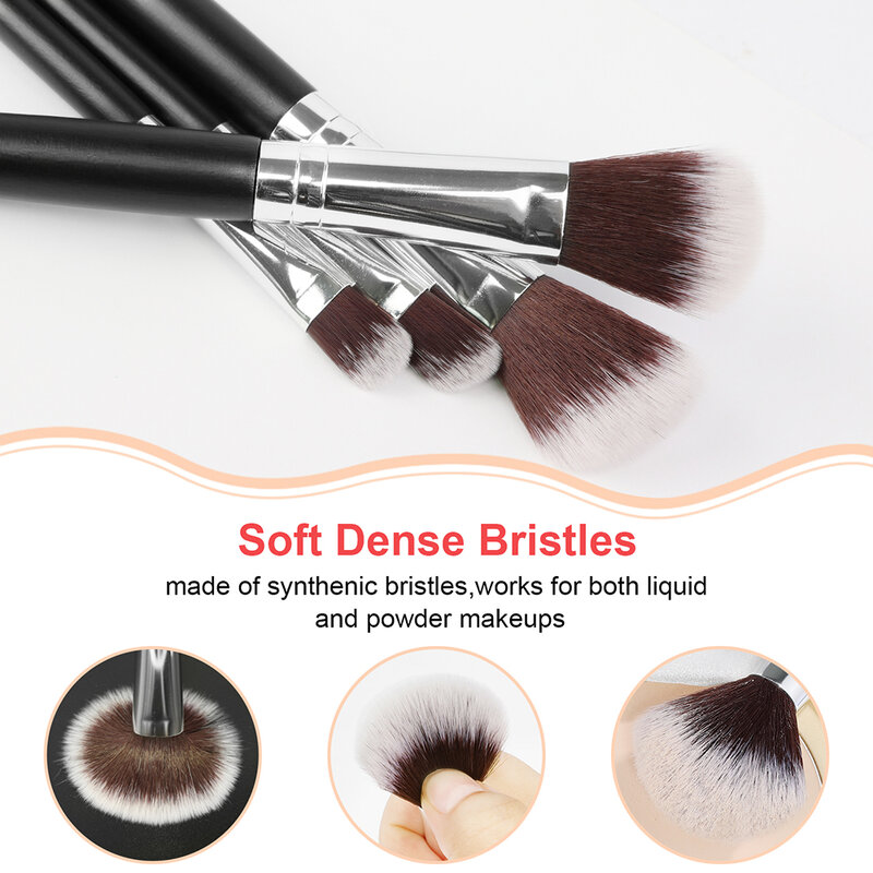 13 pçs pincéis de maquiagem conjunto fundação blush pó sombra lábio mistura cílios kabuki escova beleza fazer ferramentas para cosméticos