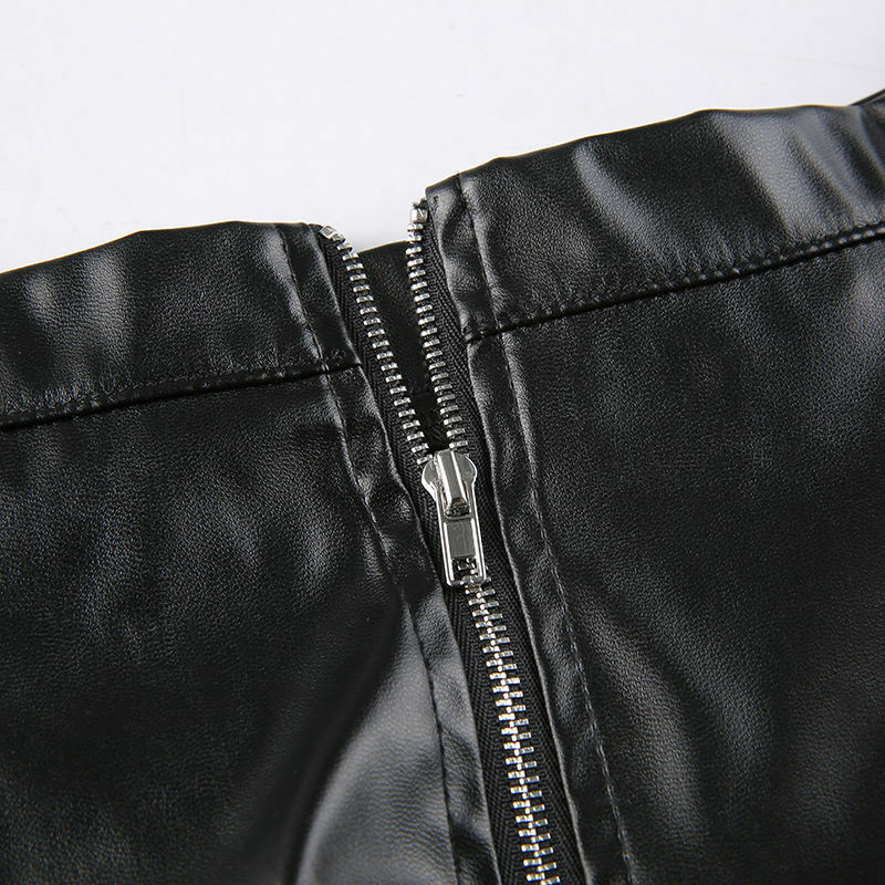 Модная женская юбка Y2k в стиле Харадзюку, тёмная юбка из искусственной кожи на ремешках, повседневные шикарные мини-юбки в стиле ретро, облегающая плиссированная юбка с бантом и высокой талией
