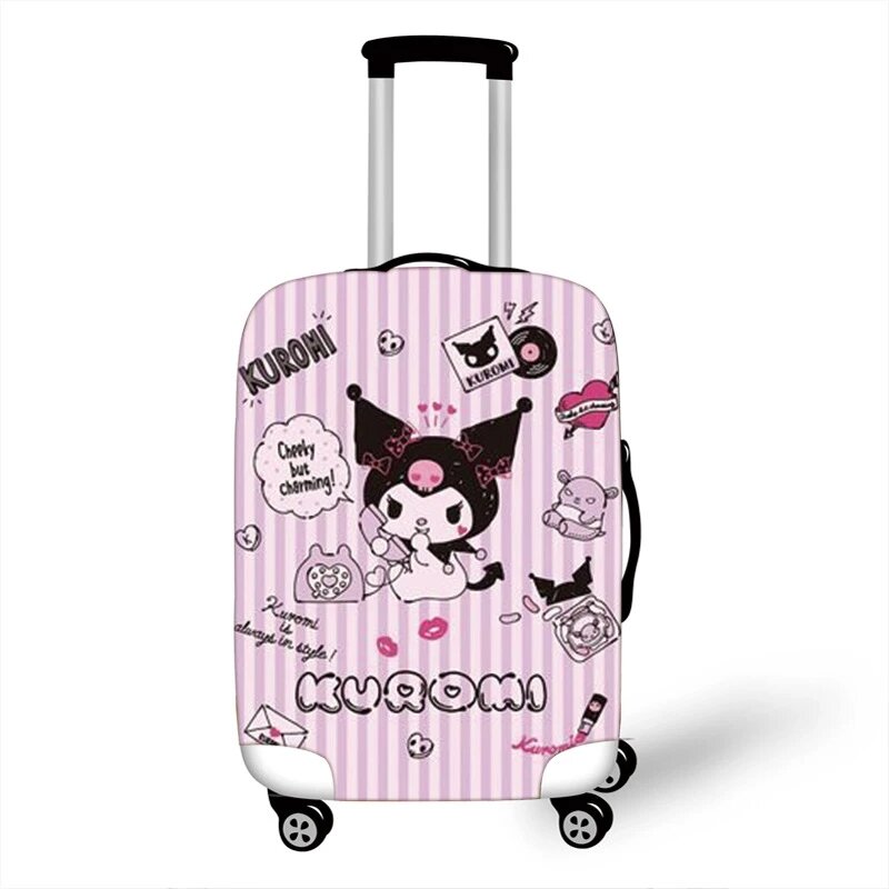 Tuta con cerniera protettiva per bagagli con Design elastico spesso in cartone animato per accessori da viaggio con copertura per Trolley da 18-32 pollici