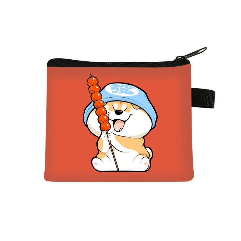 Cute Chai Dog portamonete per bambini borsa per carte per studenti borsa per carte chiave borsa per Mini borsa portafoglio Pochette fermasoldi borsa per monete Sac