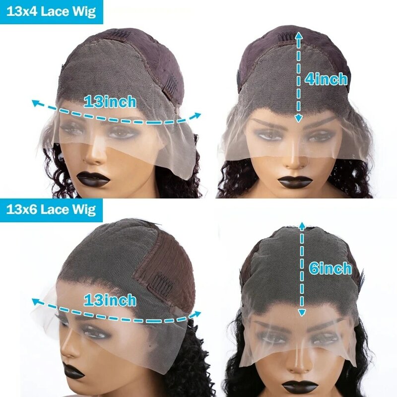 Parrucca trasparente per capelli umani con parrucca anteriore in pizzo 13x6 HD 13x4 parrucche frontali in pizzo con onda del corpo per le donne