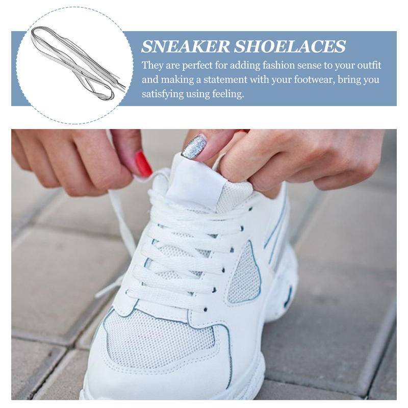 4 Pairs Sneakers Shoelaces Sports Shoelaces Fashionable Shoe Straps Adults Sneaker Shoe Laces