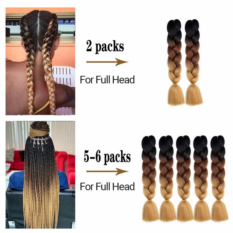 Synthetic Glowing Hair Twist Braids Ombre Color For white Women Braiding Hair Extensions Jumbo Braids KaneKalon Hair