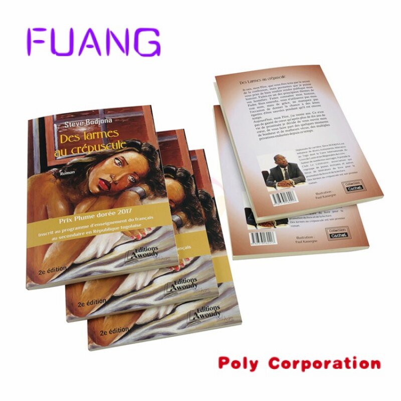 Custom cheap full color China softcover perfect binding novel paperback book printing soft covers