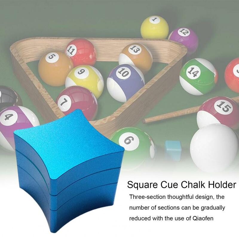 Magnetic Cue Tip Chalk Holder Portable Magnetic Pool Cue Chalk Holder Aluminum Alloy Snooker Chalk Box Carrier Case for Billiard