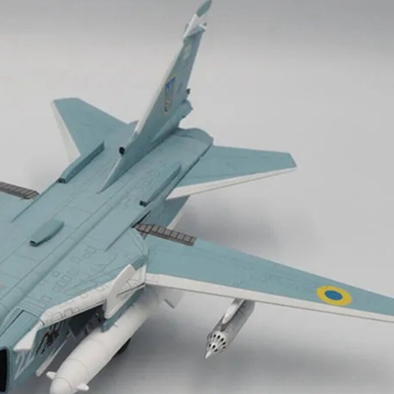 Diecast 1:72 Scale Ukrainian Air Force SU-24 Warplane Alloy & Plastic Simulation Model  Gift Collection Decorative Toy Diecast