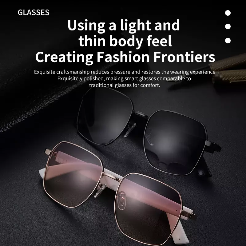 Bluetooth Audio Smart Glasses Wireless Bluetooth Headset Outdoor UV Protection Sunglasses Men Women Nylon Lenses Eyeglasses