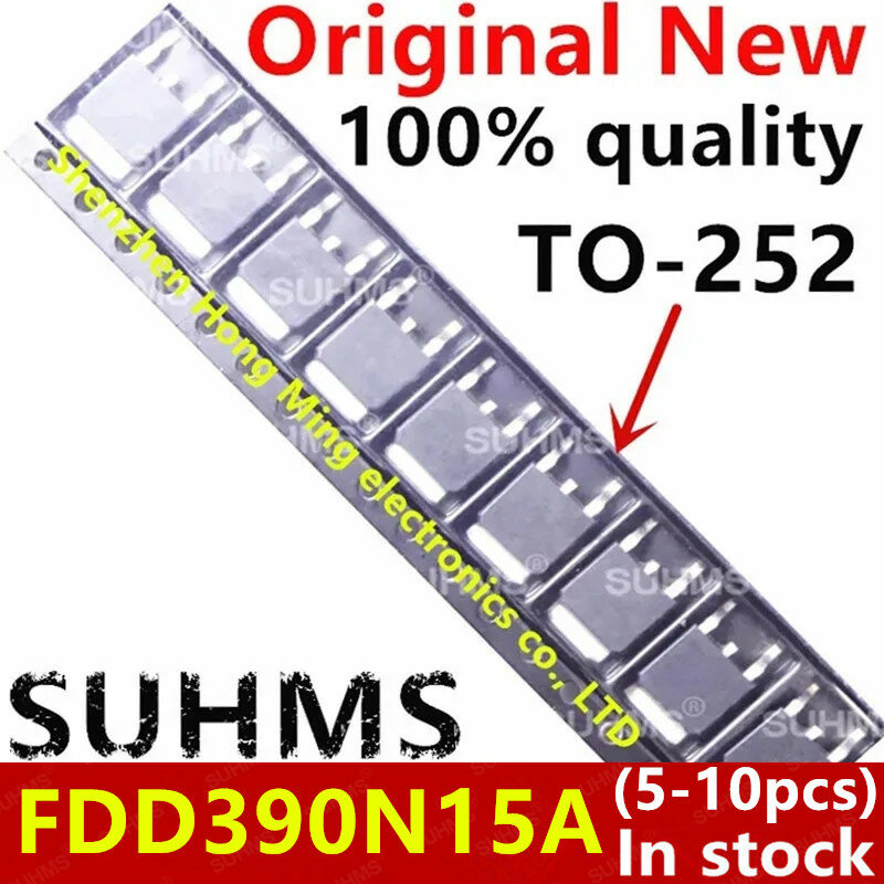 (5-10piece)100% New FDD390N15A FDD390N15ALZ 390N15A TO-252 Chipset