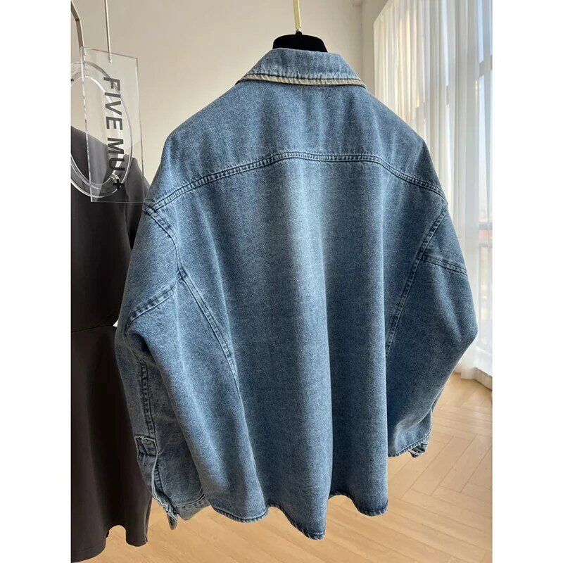 Vintage Casual denim coat women spring and autumn new loose short jeans jacket female single-breasted Cowboy outerwear tide T191