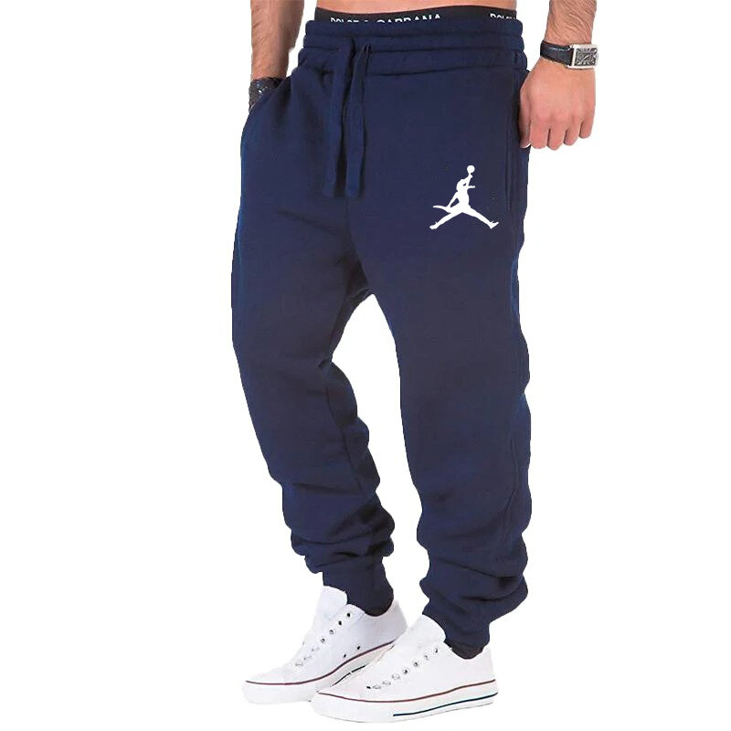 Pantalones de correr informales para hombre, chándal con estampado, a la moda, para gimnasio y actividades al aire libre, S-4XL