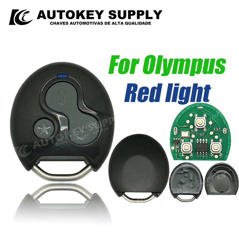 Para Control OLI / New Olympus llave de coche completa 001 azul luz roja AKBPCP079 Autokeysupply