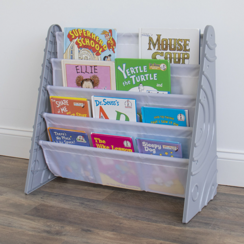 2023 New Children's Bookcases Humble Crew Saturn Grey Kids Bookshelf 4 Tier Book Organizer