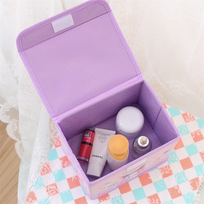 Женская настольная коробка для хранения, милая Kuromi Cinnamoroll, мелочи, игрушка, нижнее белье, косметика, канцелярские принадлежности, органайзер, корзина