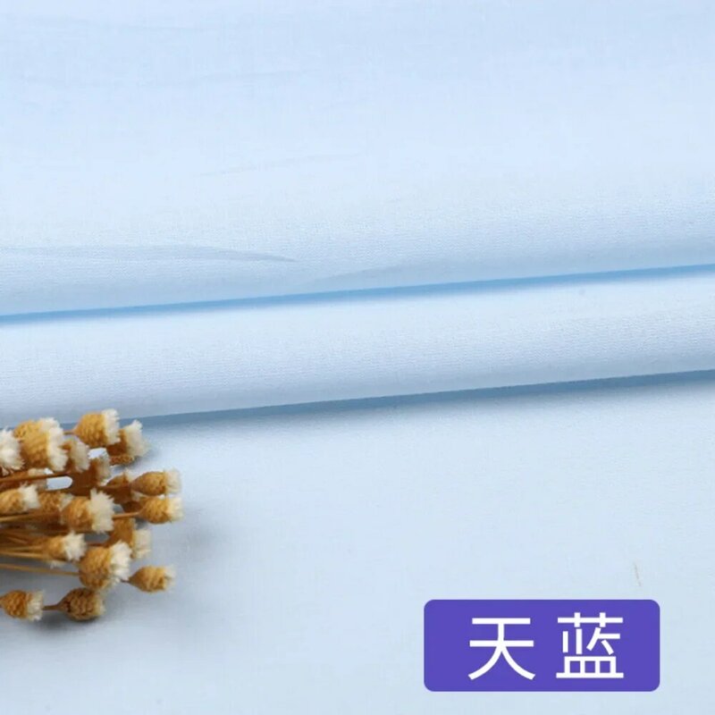 1m 100% kain katun untuk baju lapisan gaun menurut meter Jersey putih Diy atasan kain lembut kain Quilting