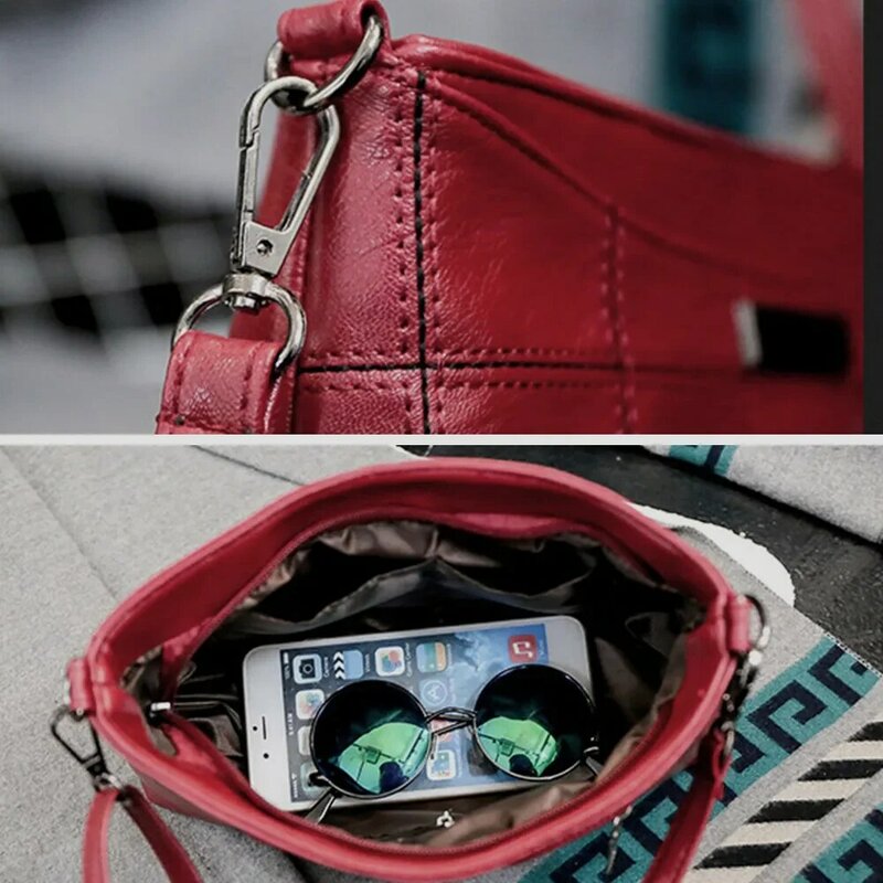 ผู้หญิงกระเป๋าถือกระเป๋าถือหญิง Designer กระเป๋าหนัง Messenger กระเป๋าไหล่สีขนาดเล็กแฟชั่น
