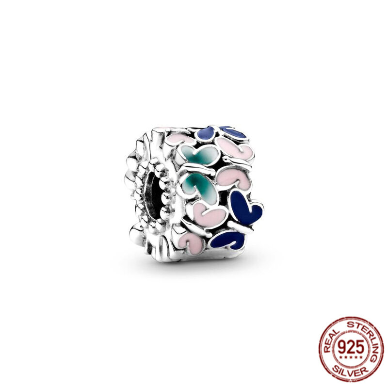 Vendita calda 925 Sterling Silver Clear Pavé Clip Charm Bead Fit originale Pandora bracciale collana gioielli di moda regalo per le donne