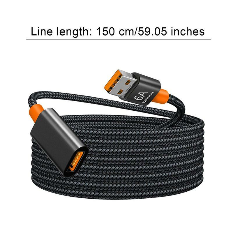 USB Extension Cord USB 3.0 Extender Cord Nylon Braided Long USB Cable Fast Data Transfer For Mouse Keyboard Flash Drive Printer