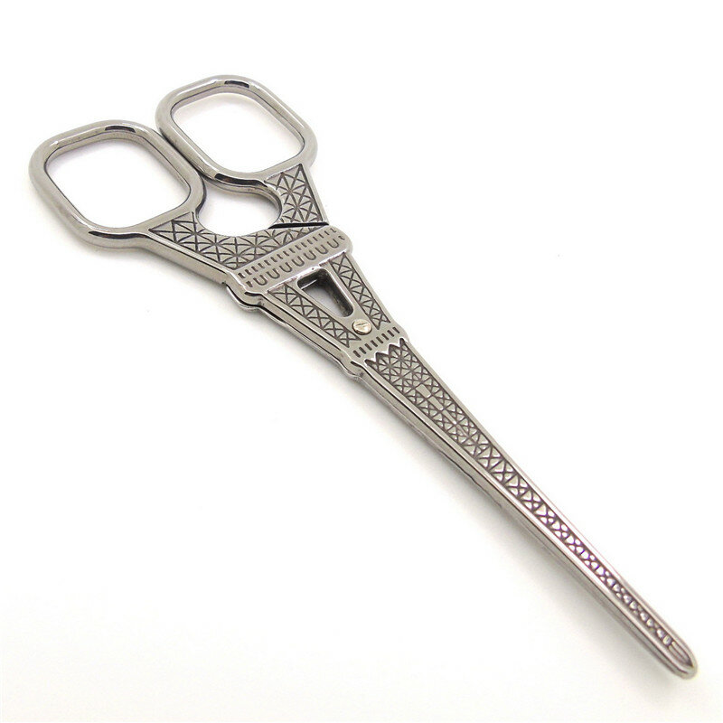 Scissors مقص برج Eiffel شكل الفولاذ المقاوم للصدأ مقص الخياطة للنسيج DIY بها بنفسك أدوات الخياطة مقص مكتب فائدة سكين