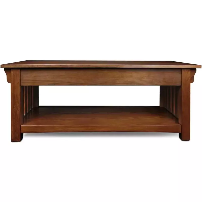 Dolce Gusto Mission-mesas de centro impecables para sala de estar, sillas de bronce marrón, mesa de anidación, roble medio, 48X24X19 pulgadas