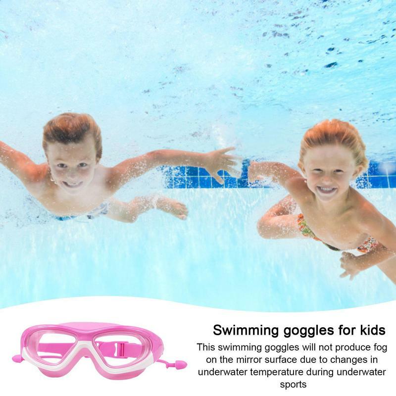Gogle pływackie młodzieżowe wygodne gogle dziecięce z zatyczkami do uszu okulary pływackie dla młodzieży młodzieży gogle pływackie szczelna dla
