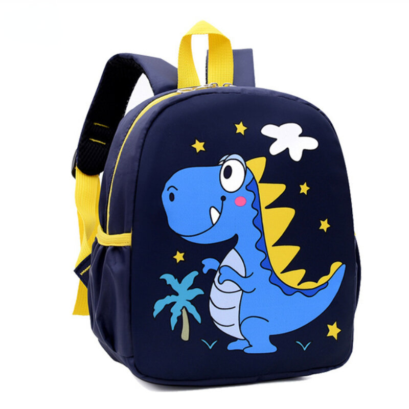 Mochila escolar de dibujos animados para niños, patrón de juegos de zoológico de dinosaurios, adecuado para niños y niñas, mochila para bebés
