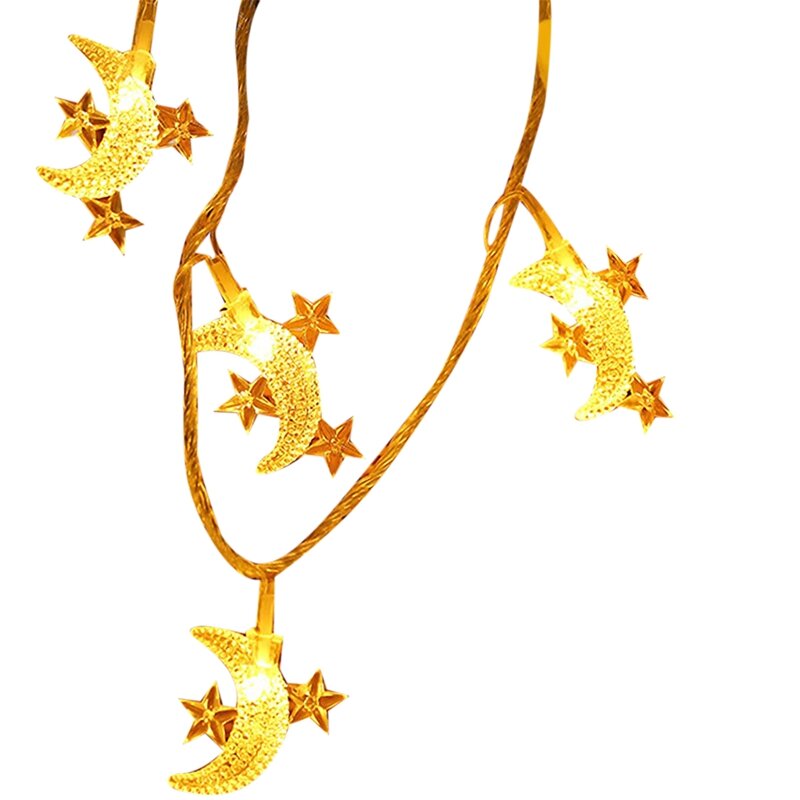 Mini guirxiété lumineuse étoile lune à piles, 16,4 fédérations, guirlandes lumineuses scintillantes 50LED, jardin, mariage