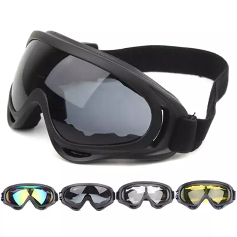 Kacamata Ski tahan angin bersepeda kacamata sepeda motor musim dingin anti-kabut Snowboard kacamata Ski masker Ski kacamata taktis kacamata hitam