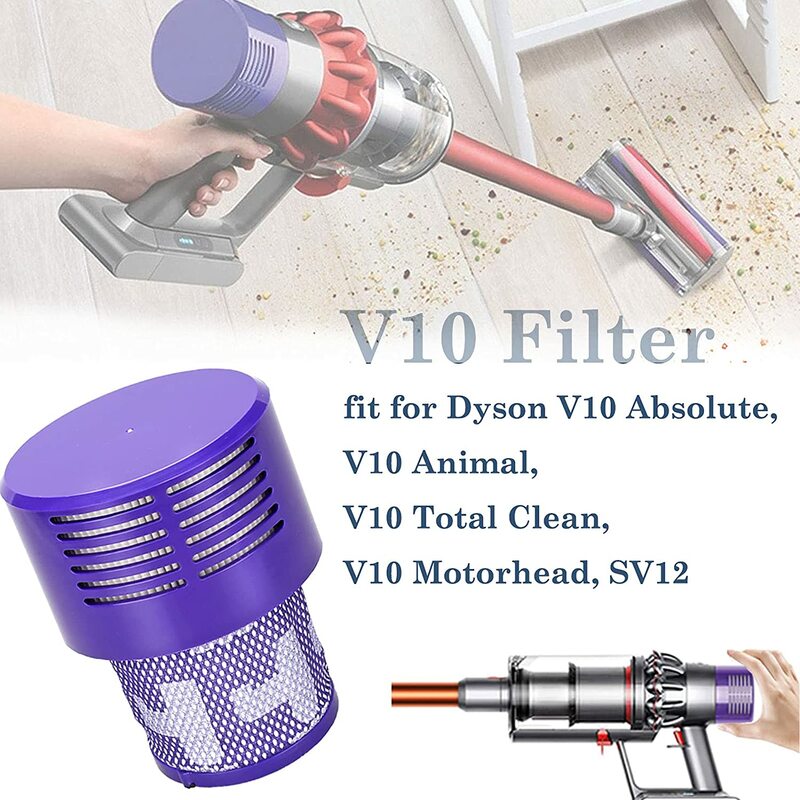Washable Replacement V10 HEPA Filters for Dyson V10 Cyclone Series V10 Absolute V10 Animal V10 Total Clean, SV12 Replace Part