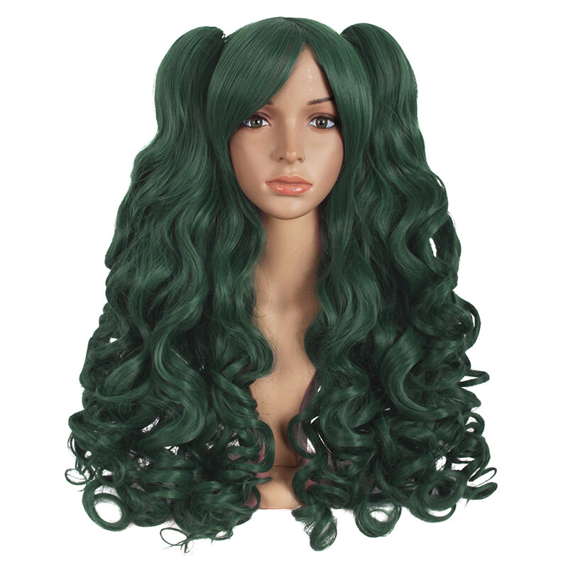 Anime Wig Female Long Curly Hair Online Celebrity Lolita Double Ponytail Fake Cospla