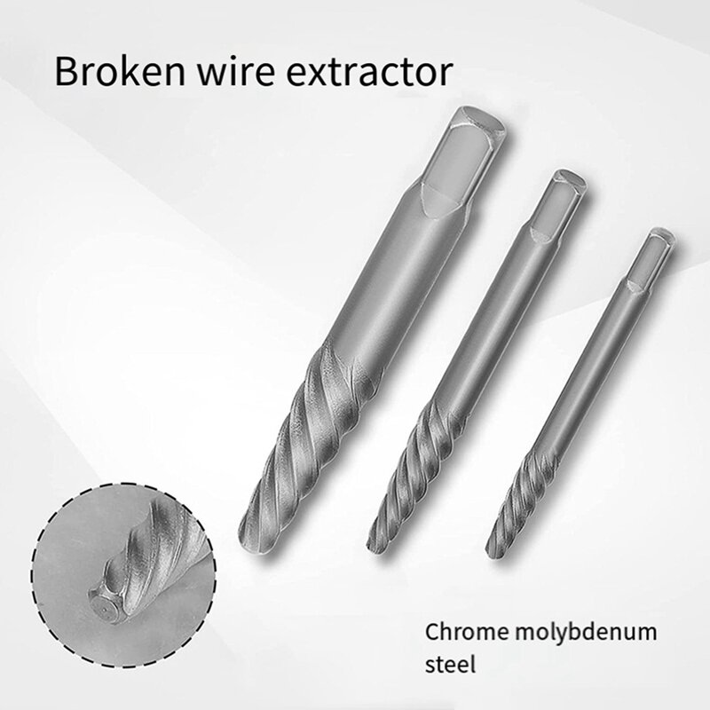 Extractor de tornillos de alambre roto, herramientas de Hardware como se muestra, se utiliza para quitar tornillos caídos y pernos rotos, 10 piezas