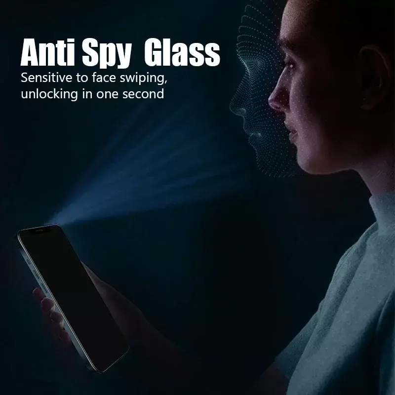 Proteggi schermo Anti spia per iPhone 14 13 12 11 Pro Max 13 Mini vetro temperato Privacy per iPhone 14 8 Plus X XR XS Max SE 2022