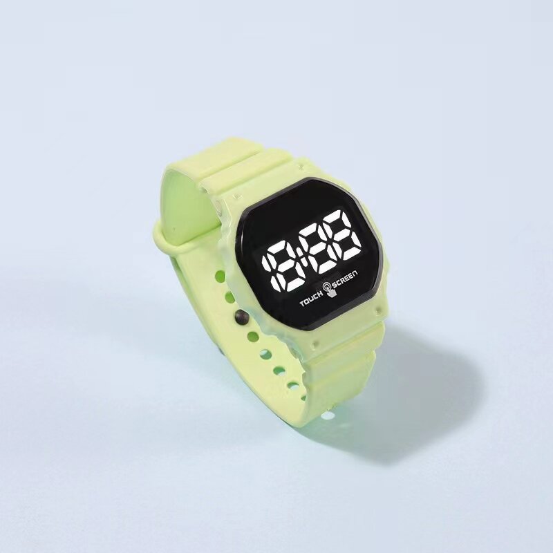 Electronic watch LED sports fashion simple high value square student touch electronic watch