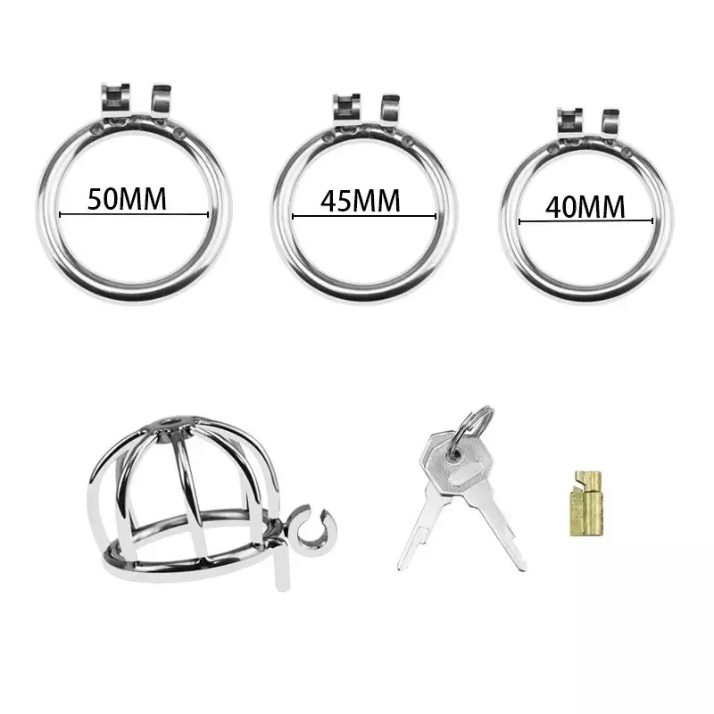 Metal Chastity Device for Adult, Cateter de Silicone, Cock Cage, Anti-Cheating, Penis Lock, Fetish, Adult Game, Produtos Eróticos, Novo