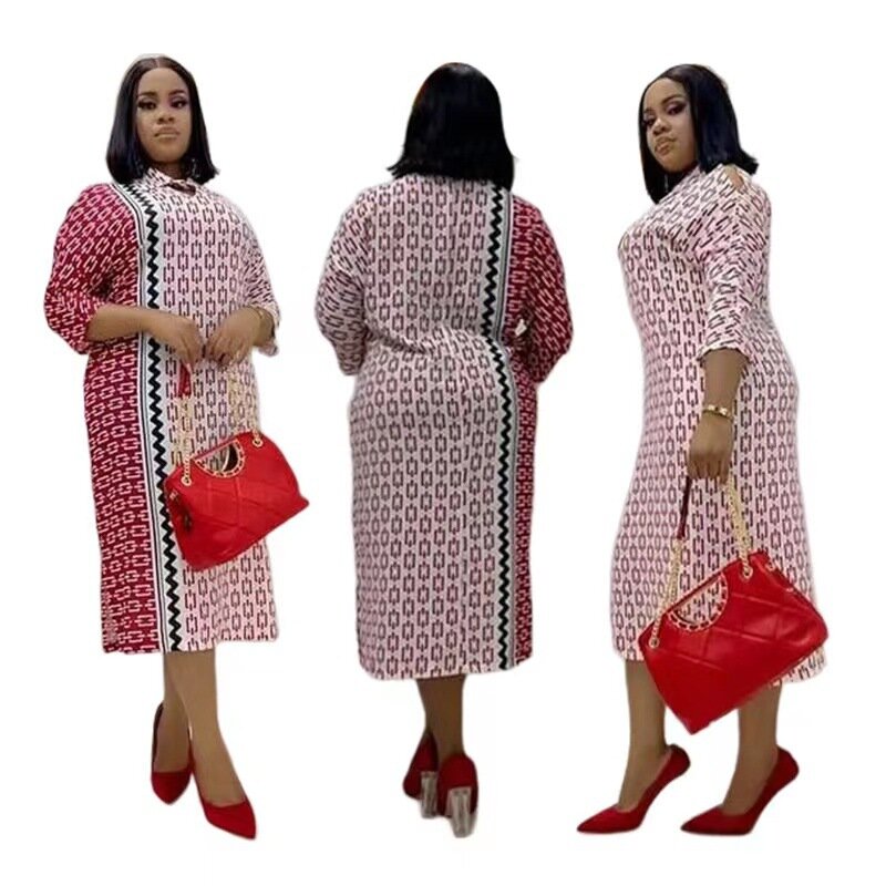 Impressão digital vestido longo para mulheres, vestido de mãe africana, vestido casual, 2023, 3103