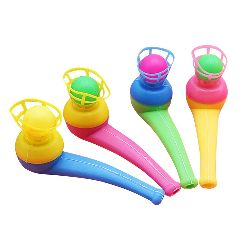 Blow Pipe and Balls Pinata Toy for Kids, Loot Bag Fillers, Party Bag, Jogos de Aprendizagem Educacional para Crianças, Casamento, 4 Pcs