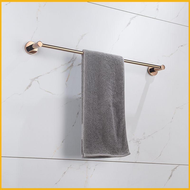 Towel Bar Rack Toilet Paper Holder Stainless Steel Bathroom Accessories Sets Wall Coat Hook Hanger Rose Gold