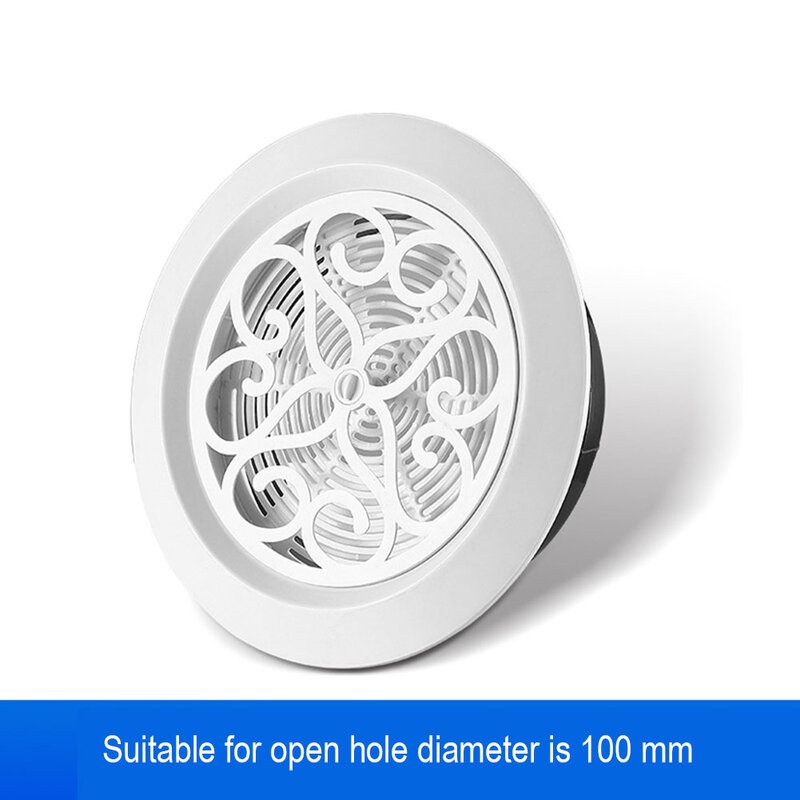 Decorative Air Vent Cover Round Ventilation Grill Outlet With Built-in Screen Mesh Adjustable Outlet For Wall Ceiling