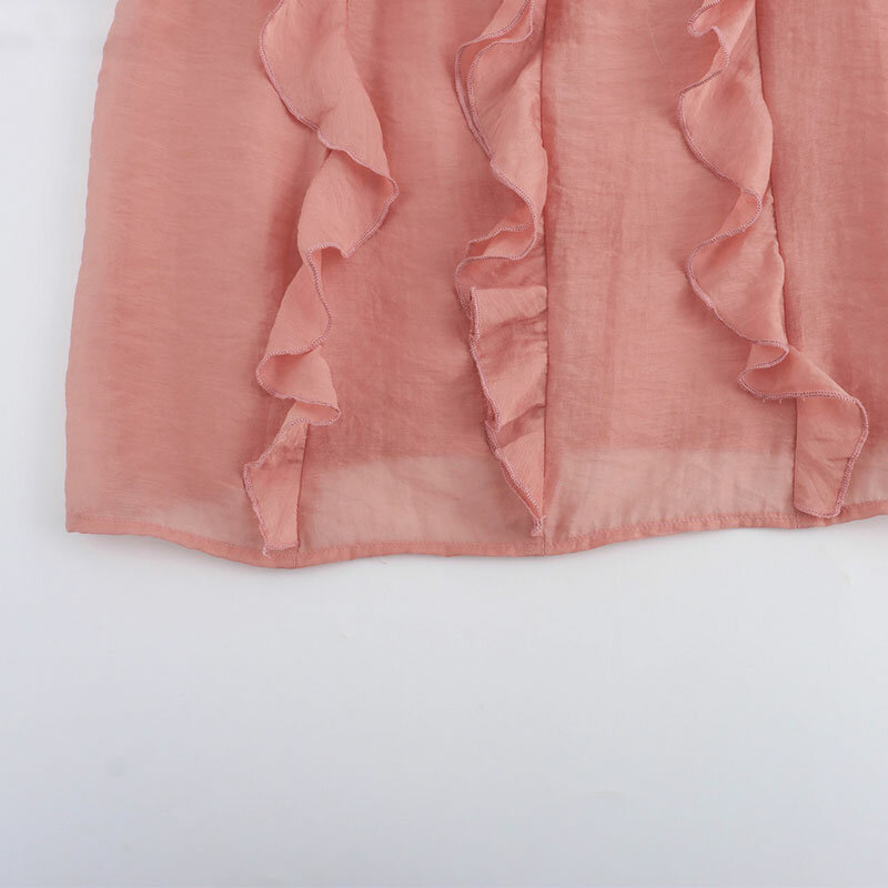 TRAF Женская одежда, многослойная украшенная рубашка, топ, стильные блузки, повседневные рубашки, трендовая летняя одежда, винтажные Топы
