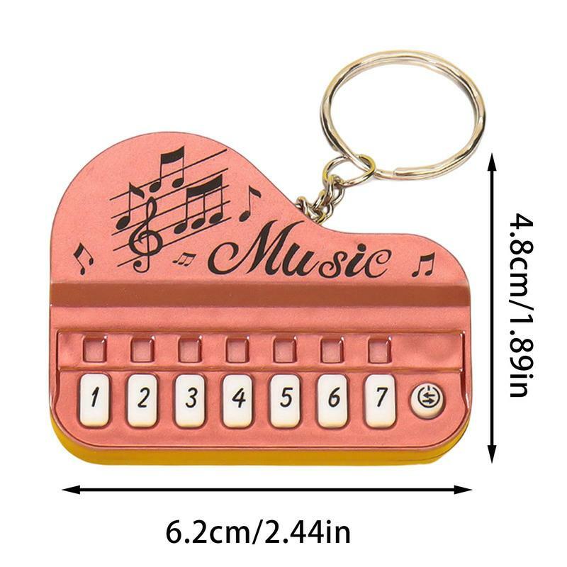 Piano Keychain Toy Electrical Luminous Piano Keyboard Keychain Toy Musical Instrument Keychain Toy Gift For Kids Piano Beginners