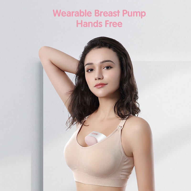 BB-P1 Bomba de mama sem fio Wearable, BPA-Free, coletor de leite materno, silencioso elétrico, portátil Wearable Breast Pumps