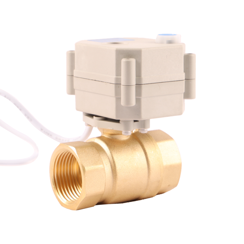12V 24V DC 2 Way Smart Mini RS485 Valve Electric Motor Operated Water Control Flow Actuator Brass Ball Valve