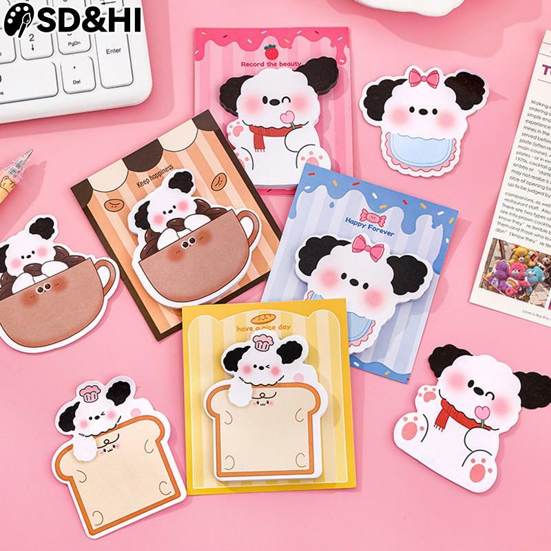 30Sheets Kawaii Dogs Memo Pads Student Stationery School Office Supplies Journal Planner Sticky Notes Memo Pad Bookmarks