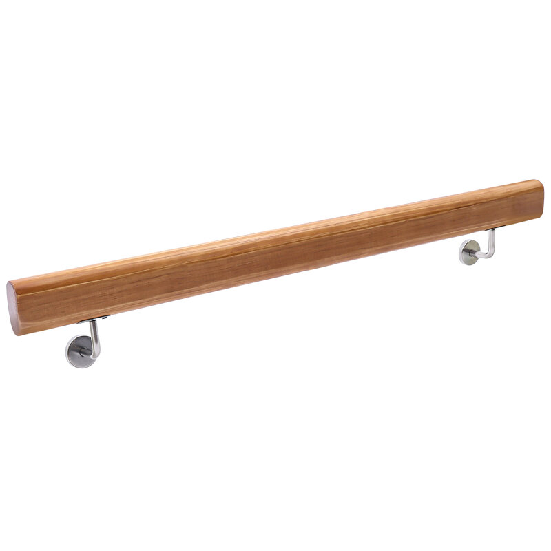 100Cm Wood Handrail For Stepladder Stair Railing Hand Rail Kit Non-Slip Wall Hand Railings Sturdy Safety Banister