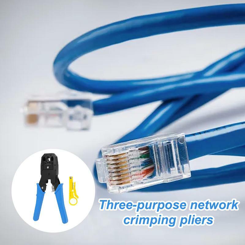 Netwerkkrimper Tang 3-In-1 Ethernet Crimper Draad Kabel Stripper Draad Stripper En Handsnijgereedschap Voor Multifunctioneel Gebruik