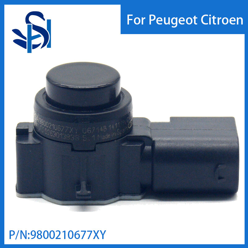 Sensor De Estacionamento PDC para Citroen e Peugeot, Radar Cor Preto, 9800210677XY